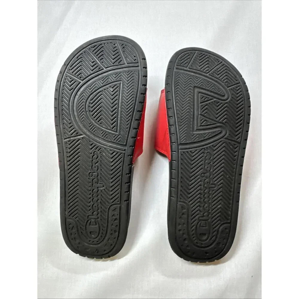 Champion Slide Sandals Black /Red Size 7w